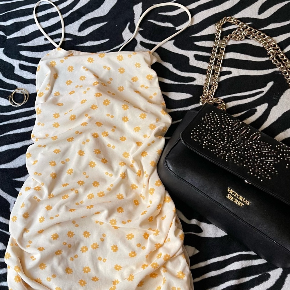 Yellow flowered dress